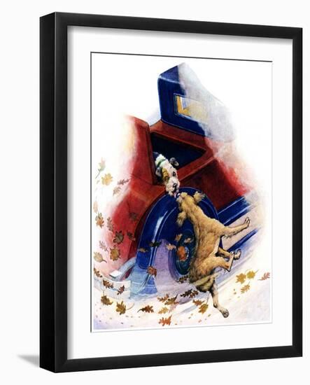 "Bone of Contention,"January 4, 1930-Robert L. Dickey-Framed Giclee Print
