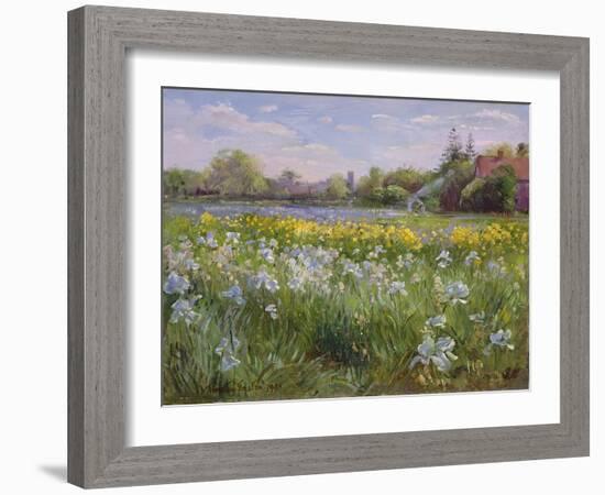 Bonfire and Iris Field, 1993-Timothy Easton-Framed Giclee Print