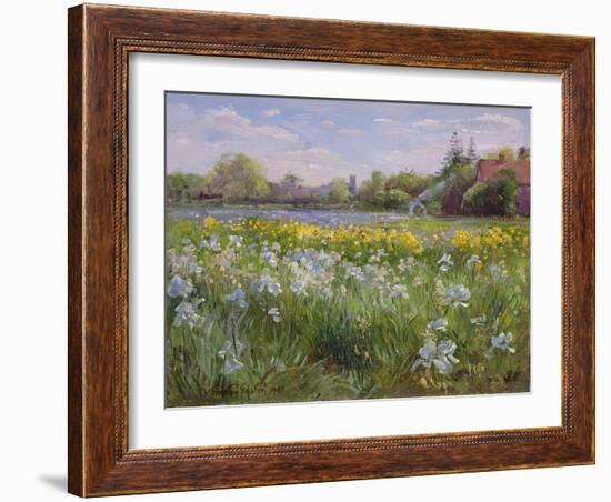 Bonfire and Iris Field, 1993-Timothy Easton-Framed Giclee Print