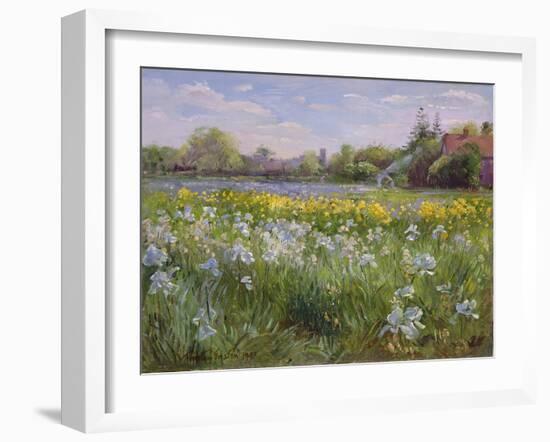 Bonfire and Iris Field, 1993-Timothy Easton-Framed Giclee Print