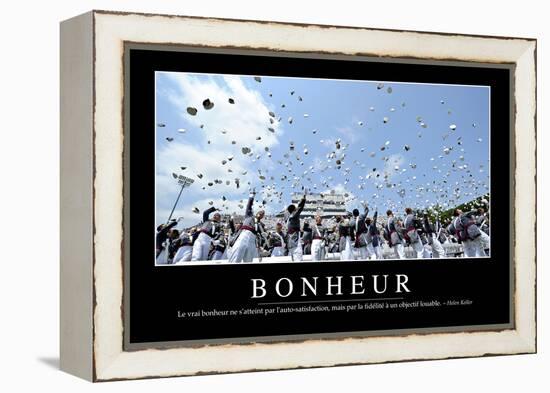 Bonheur: Citation Et Affiche D'Inspiration Et Motivation-null-Framed Premier Image Canvas