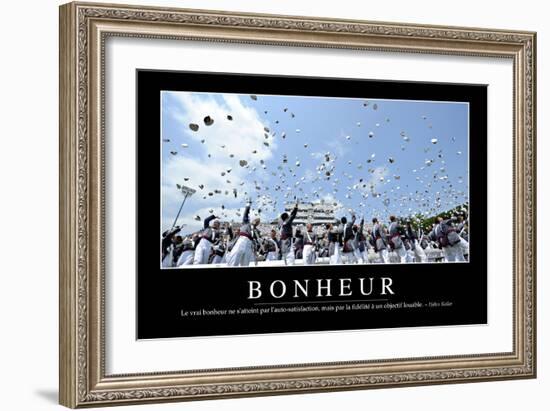 Bonheur: Citation Et Affiche D'Inspiration Et Motivation-null-Framed Photographic Print