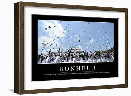 Bonheur: Citation Et Affiche D'Inspiration Et Motivation-null-Framed Photographic Print