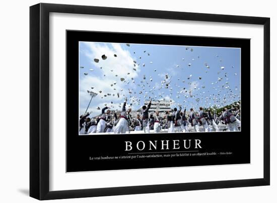 Bonheur: Citation Et Affiche D'Inspiration Et Motivation-null-Framed Photographic Print