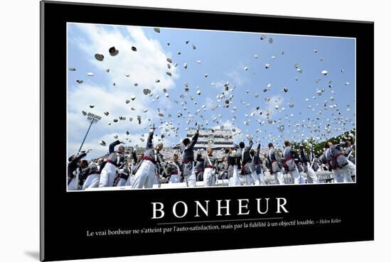 Bonheur: Citation Et Affiche D'Inspiration Et Motivation-null-Mounted Photographic Print