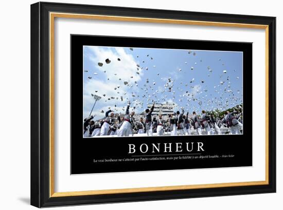 Bonheur: Citation Et Affiche D'Inspiration Et Motivation-null-Framed Photographic Print