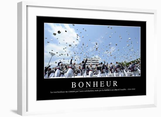 Bonheur: Citation Et Affiche D'Inspiration Et Motivation-null-Framed Photographic Print