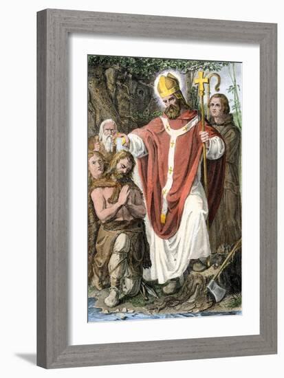 Boniface, Medieval English Missionary to Germany-null-Framed Giclee Print