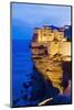 Bonifacio High Town on Limestone Cliff-Massimo Borchi-Mounted Photographic Print