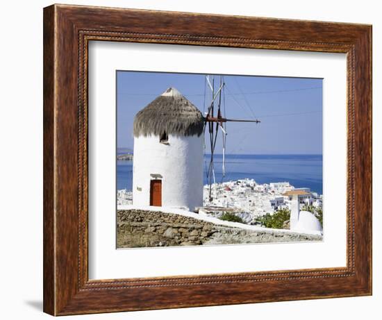 Bonis Windmill at the Folklore Museum in Mykonos Town, Island of Mykonos, Cyclades, Greek Islands, -Richard Cummins-Framed Photographic Print