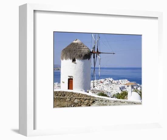 Bonis Windmill at the Folklore Museum in Mykonos Town, Island of Mykonos, Cyclades, Greek Islands, -Richard Cummins-Framed Photographic Print