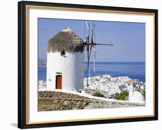 Bonis Windmill at the Folklore Museum in Mykonos Town, Island of Mykonos, Cyclades, Greek Islands, -Richard Cummins-Framed Photographic Print