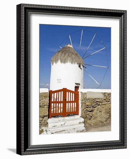 Bonis Windmill at the Folklore Museum in Mykonos Town, Island of Mykonos, Cyclades, Greek Islands, -Richard Cummins-Framed Photographic Print