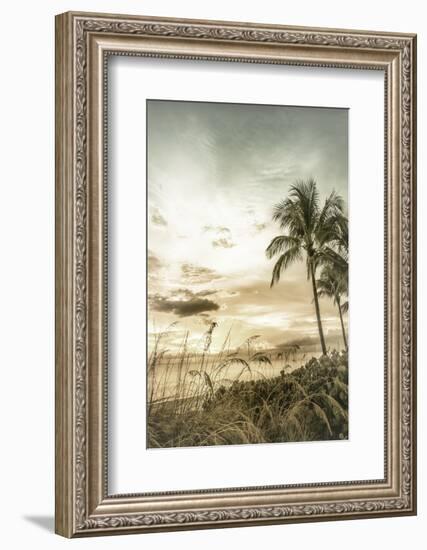 BONITA BEACH Vintage Sunset-Melanie Viola-Framed Photographic Print