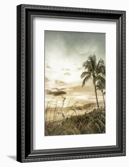 BONITA BEACH Vintage Sunset-Melanie Viola-Framed Photographic Print