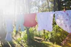 Clothes on Washing Line-Bonita Cooke-Framed Photographic Print