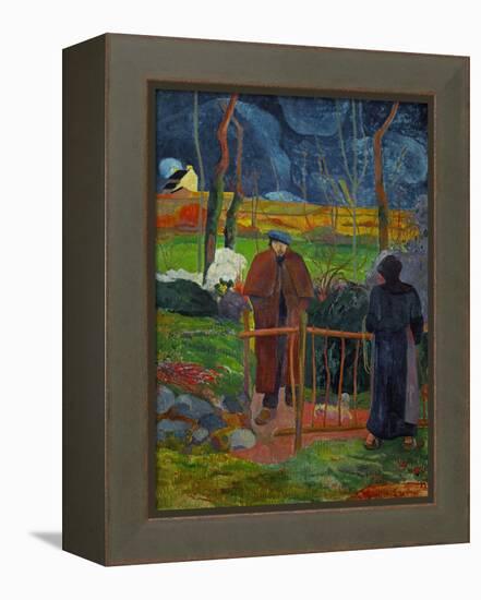 Bonjour, Monsieur Gauguin, Self-Portrait, Hommage a Courbet-Paul Gauguin-Framed Premier Image Canvas