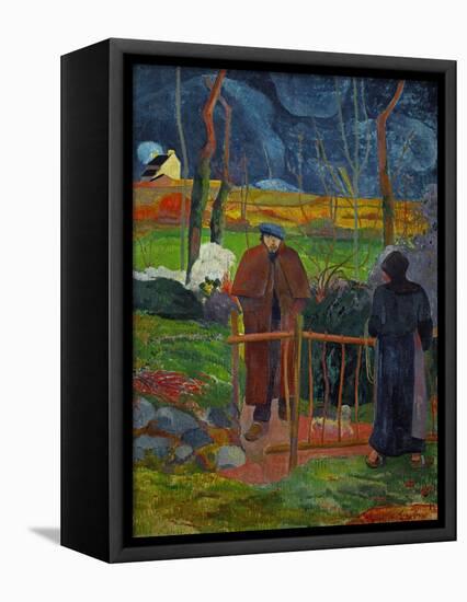 Bonjour, Monsieur Gauguin, Self-Portrait, Hommage a Courbet-Paul Gauguin-Framed Premier Image Canvas