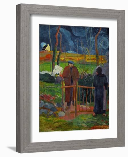 Bonjour, Monsieur Gauguin, Self-Portrait, Hommage a Courbet-Paul Gauguin-Framed Giclee Print