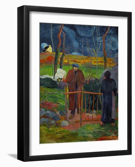 Bonjour, Monsieur Gauguin, Self-Portrait, Hommage a Courbet-Paul Gauguin-Framed Giclee Print