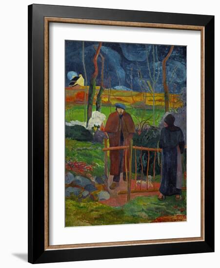 Bonjour, Monsieur Gauguin, Self-Portrait, Hommage a Courbet-Paul Gauguin-Framed Giclee Print