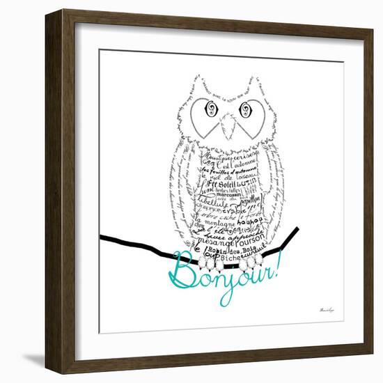 Bonjour Owl-Marion De Lauzun-Framed Art Print