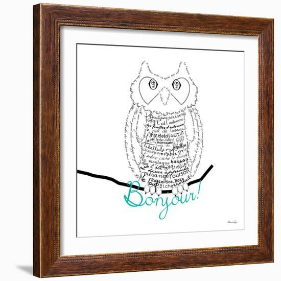 Bonjour Owl-Marion De Lauzun-Framed Art Print