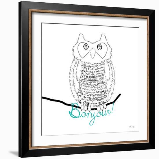 Bonjour Owl-Marion De Lauzun-Framed Art Print