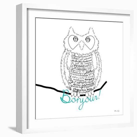 Bonjour Owl-Marion De Lauzun-Framed Art Print