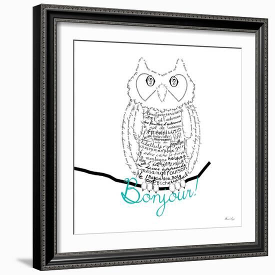 Bonjour Owl-Marion De Lauzun-Framed Art Print