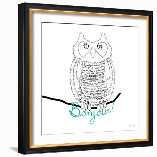 Bonjour Owl-Marion De Lauzun-Framed Art Print