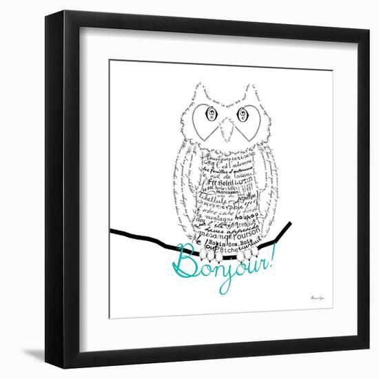 Bonjour Owl-Marion De Lauzun-Framed Art Print