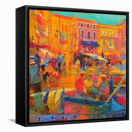 Bonjour Saint-Tropez, 2022 (Oil on Canvas)-Peter Graham-Framed Premier Image Canvas