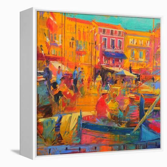 Bonjour Saint-Tropez, 2022 (Oil on Canvas)-Peter Graham-Framed Premier Image Canvas