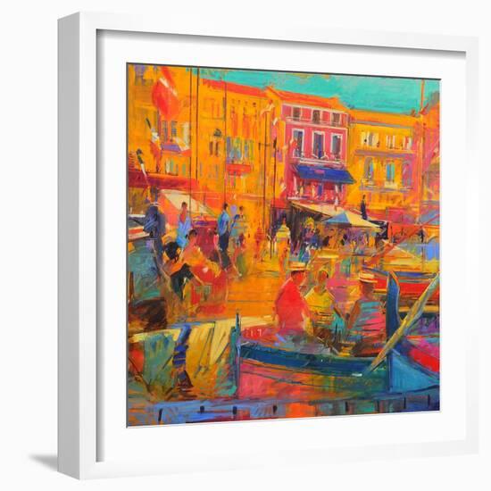 Bonjour Saint-Tropez, 2022 (Oil on Canvas)-Peter Graham-Framed Giclee Print