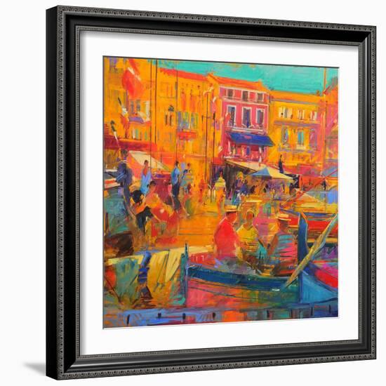 Bonjour Saint-Tropez, 2022 (Oil on Canvas)-Peter Graham-Framed Giclee Print