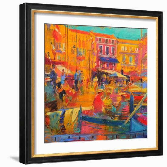 Bonjour Saint-Tropez, 2022 (Oil on Canvas)-Peter Graham-Framed Giclee Print