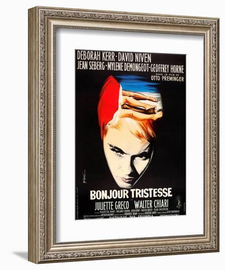 Bonjour Tristesse, French poster art, Jean Seberg, 1958-null-Framed Premium Giclee Print