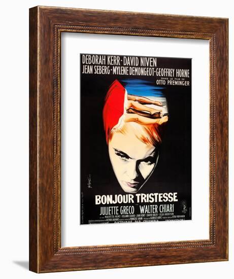 Bonjour Tristesse, French poster art, Jean Seberg, 1958-null-Framed Premium Giclee Print