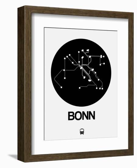 Bonn Black Subway Map-NaxArt-Framed Premium Giclee Print