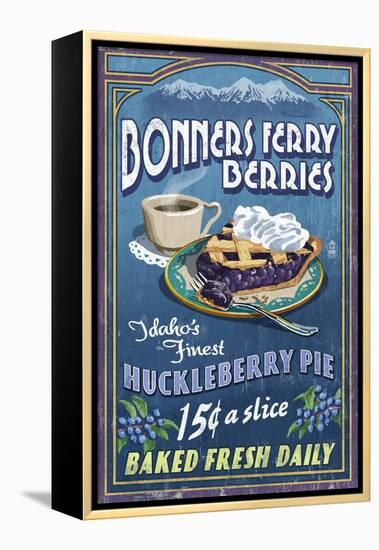 Bonners Ferry, Idaho - Huckleberry Pie-Lantern Press-Framed Stretched Canvas