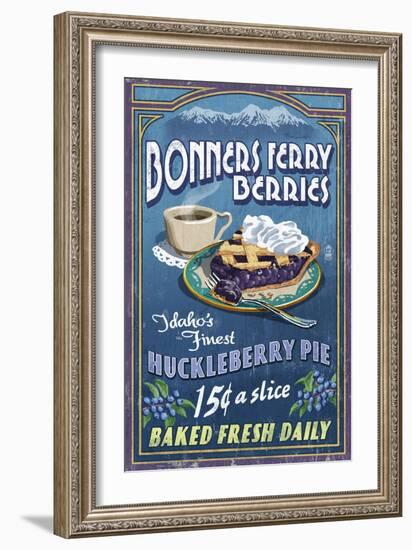 Bonners Ferry, Idaho - Huckleberry Pie-Lantern Press-Framed Art Print