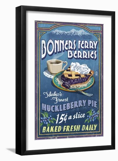 Bonners Ferry, Idaho - Huckleberry Pie-Lantern Press-Framed Art Print