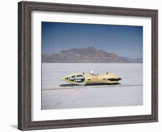 Bonneville Hot Rod Meet at the Bonneville Salt Flats in Utah-J^ R^ Eyerman-Framed Photographic Print