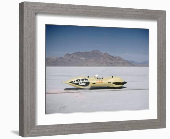 Bonneville Hot Rod Meet at the Bonneville Salt Flats in Utah-J^ R^ Eyerman-Framed Photographic Print