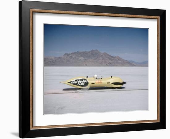 Bonneville Hot Rod Meet at the Bonneville Salt Flats in Utah-J^ R^ Eyerman-Framed Photographic Print