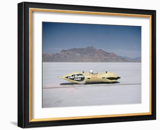 Bonneville Hot Rod Meet at the Bonneville Salt Flats in Utah-J^ R^ Eyerman-Framed Photographic Print