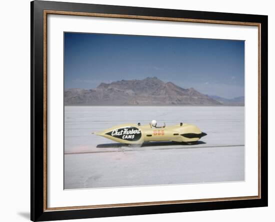 Bonneville Hot Rod Meet at the Bonneville Salt Flats in Utah-J^ R^ Eyerman-Framed Photographic Print