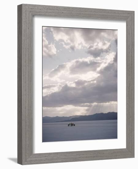 Bonneville Hot Rod Meet at the Bonneville Salt Flats in Utah-J^ R^ Eyerman-Framed Photographic Print