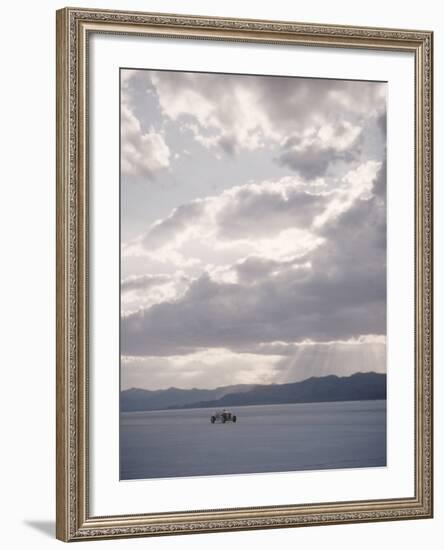 Bonneville Hot Rod Meet at the Bonneville Salt Flats in Utah-J^ R^ Eyerman-Framed Photographic Print